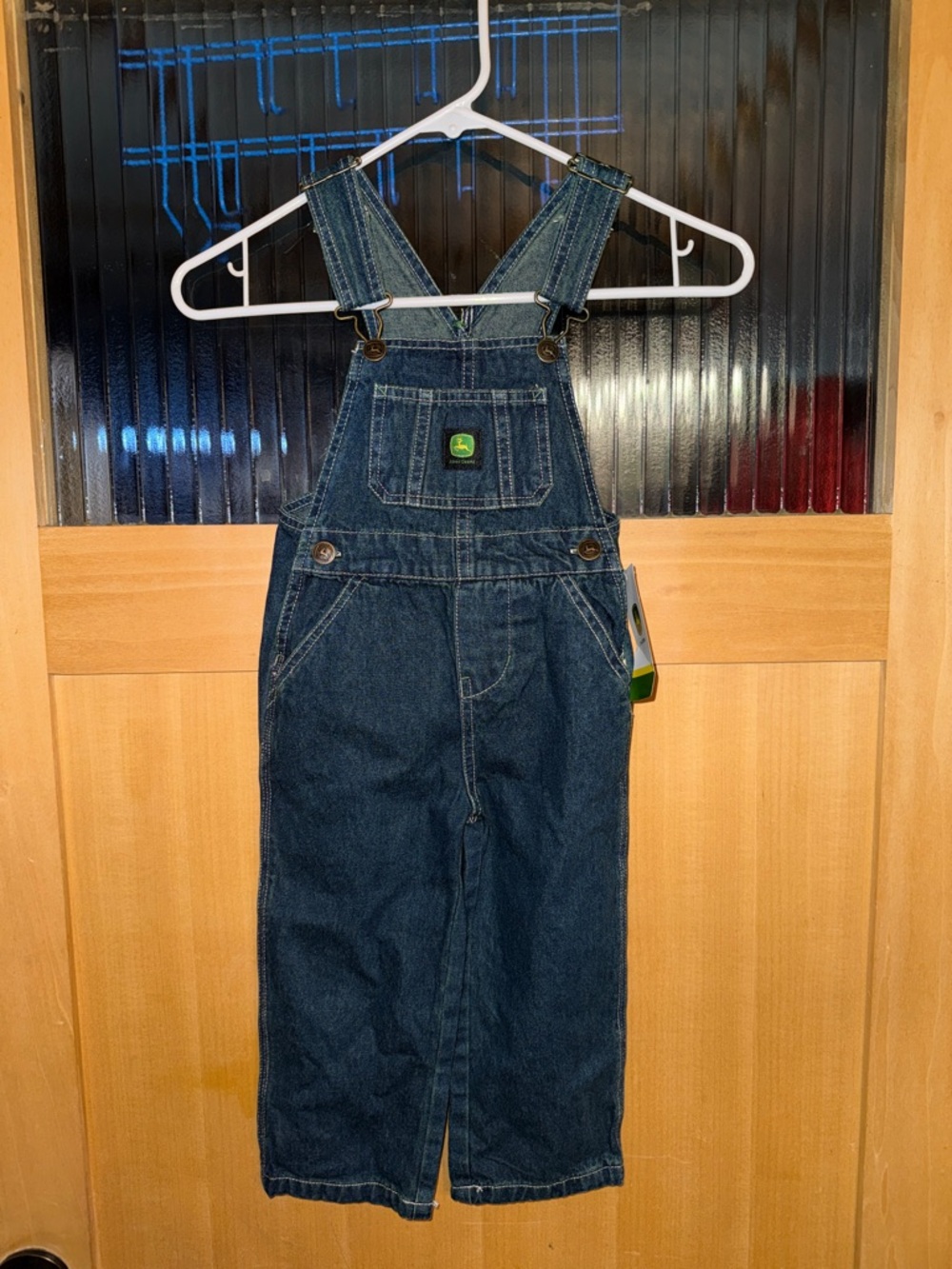 Net John Deere Denim Blue Jean Bib Overalls Kids Size 3T Farmer Tractor